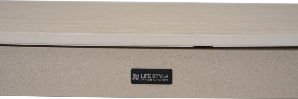 Stoel en Bank Loungeset 5 personen Aluminium Zand/Beige  Lifestyle Garden Furniture Organio/Mira