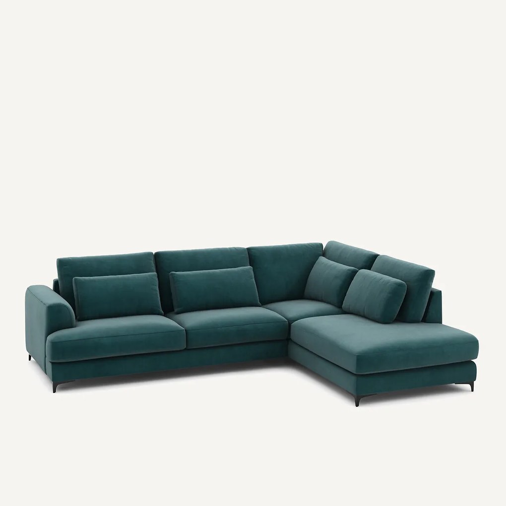 Omvormbare hoekbank rechts, fluweel, Marsile