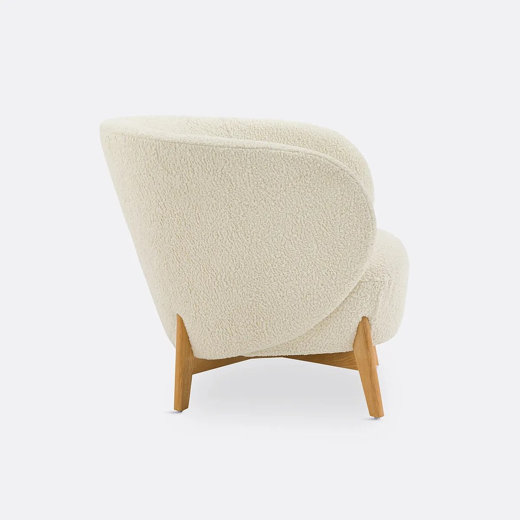 Fauteuil in bouclé stof, Lancy