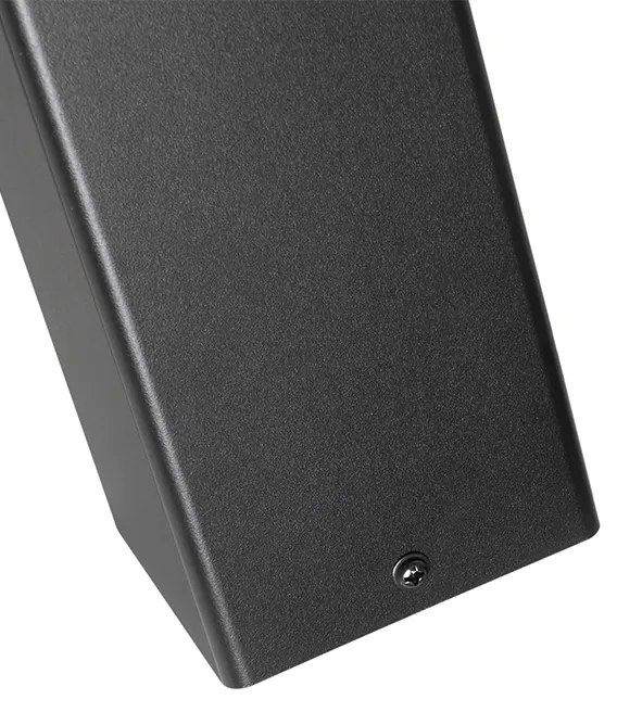 Staande buitenlamp zwart 70 cm IP44 met smoke glass - Denmark