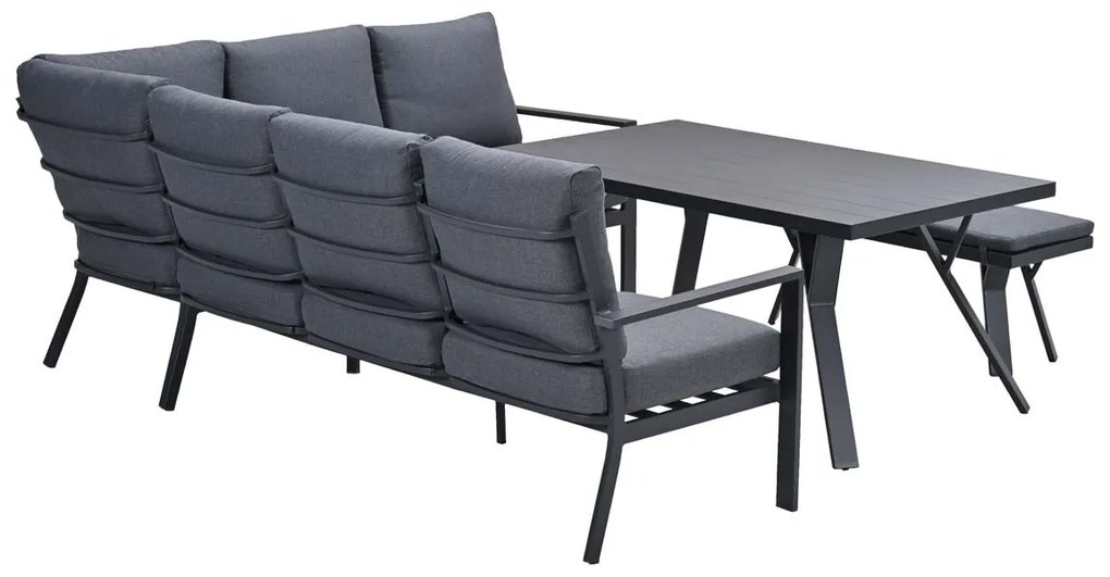 Garden Impressions Senja lounge dining set 4-delig rechts - mystic grijs