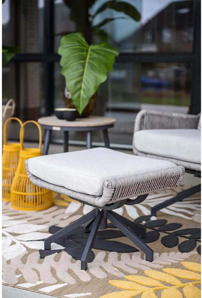 Garden Impressions Bosh draaibare loungestoelen - Lucas bijzettafel Ø50x48 cm