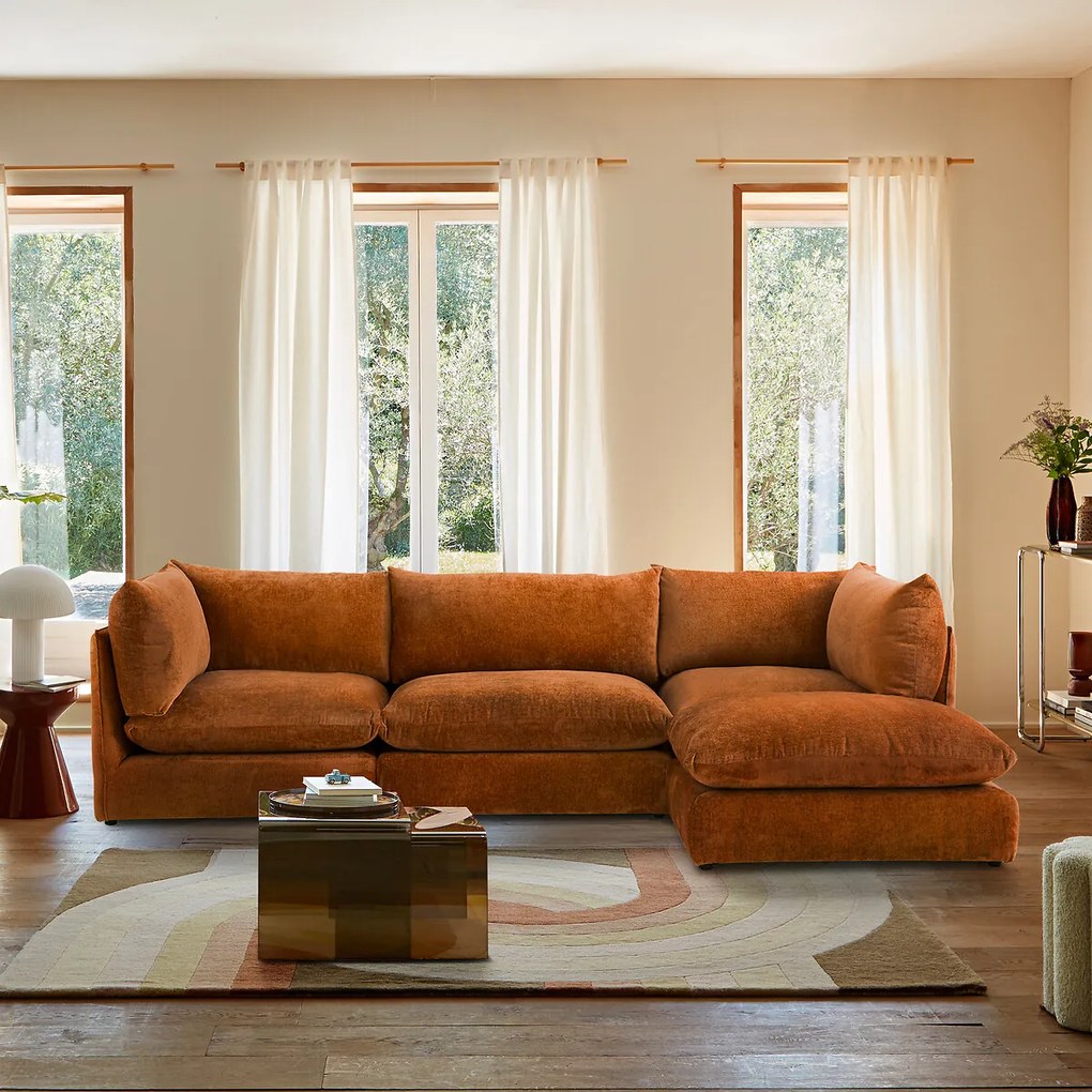 Modulaire bank, getextureerd fluweel, Malo