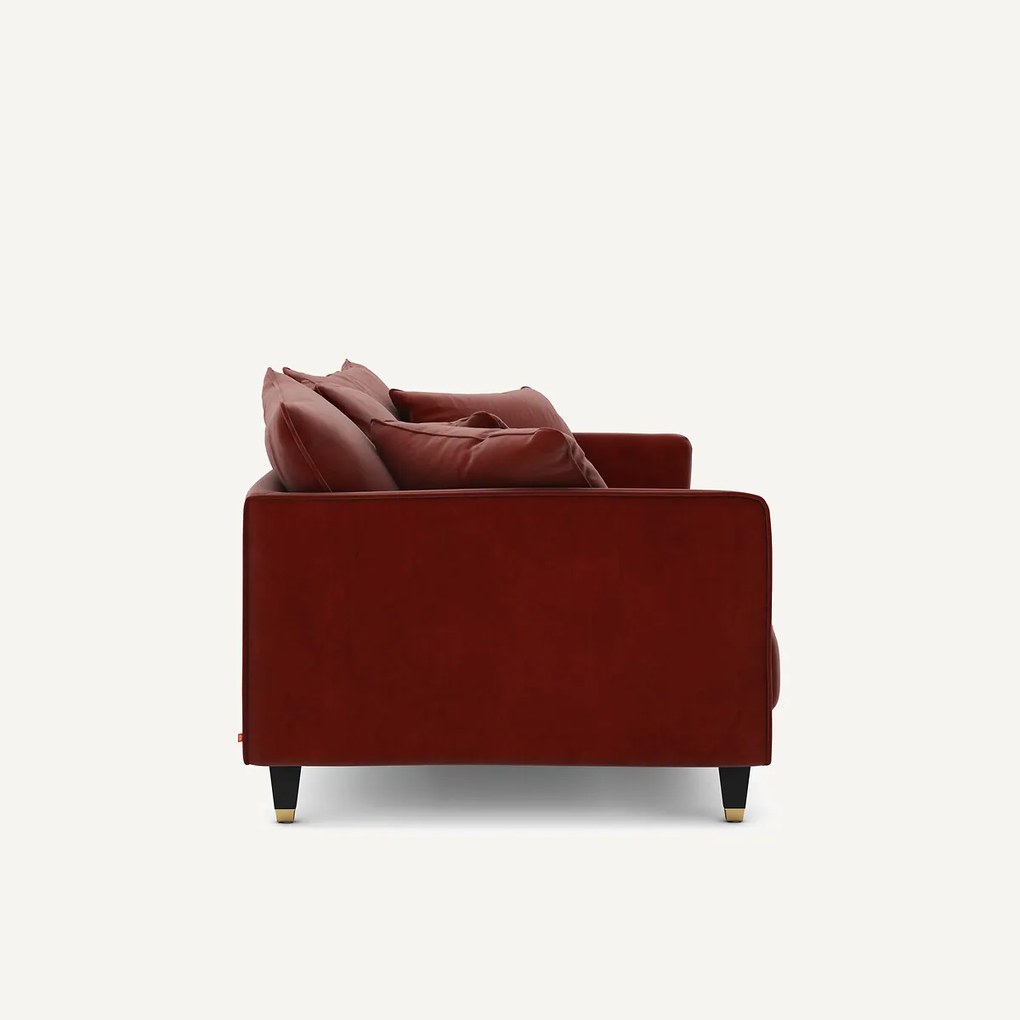 3-zits compacte fluwelen bank, Lazare