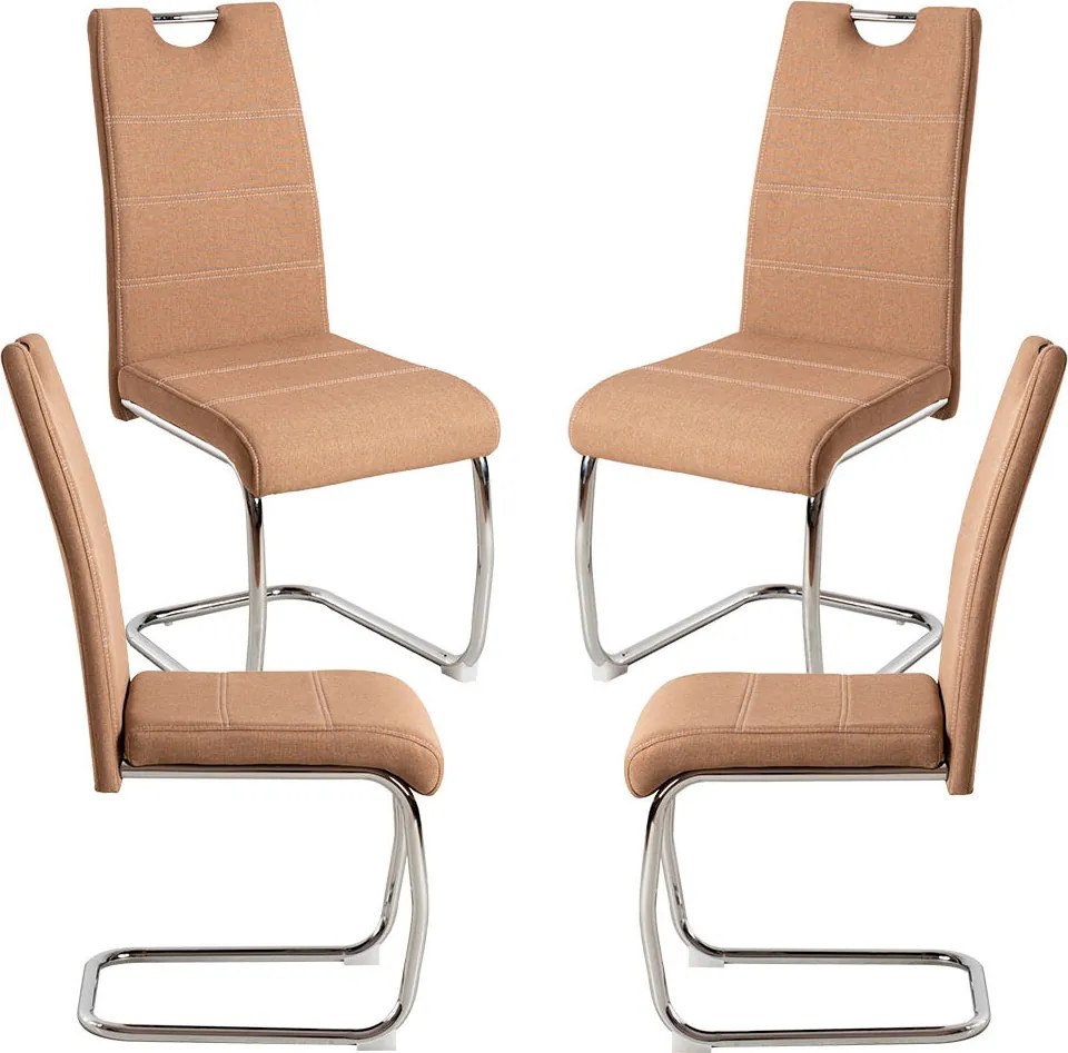 Set 4 Hallen Stoffen Stoelen