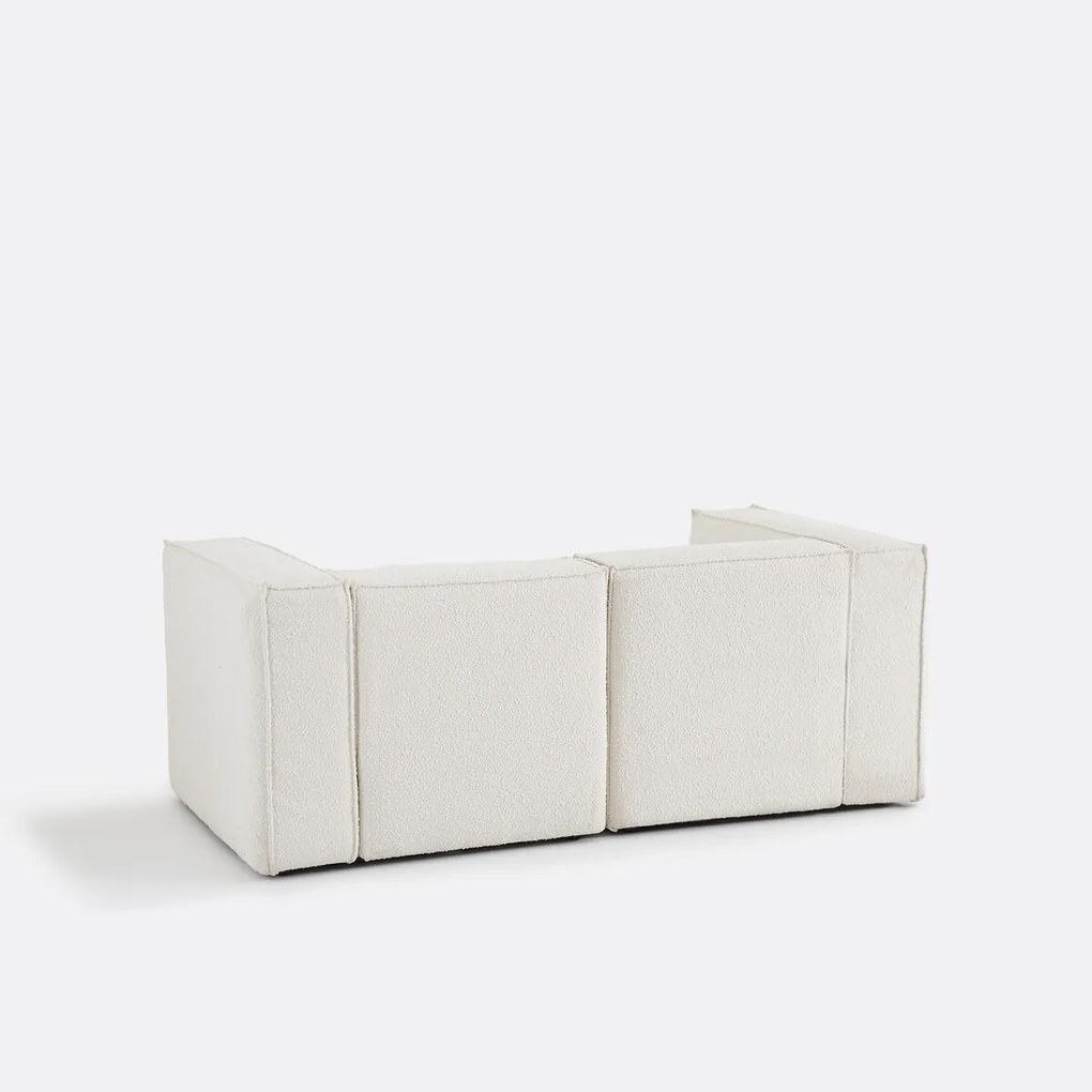 Modulaire bank, 2-zit, in bouclé stof, Seven