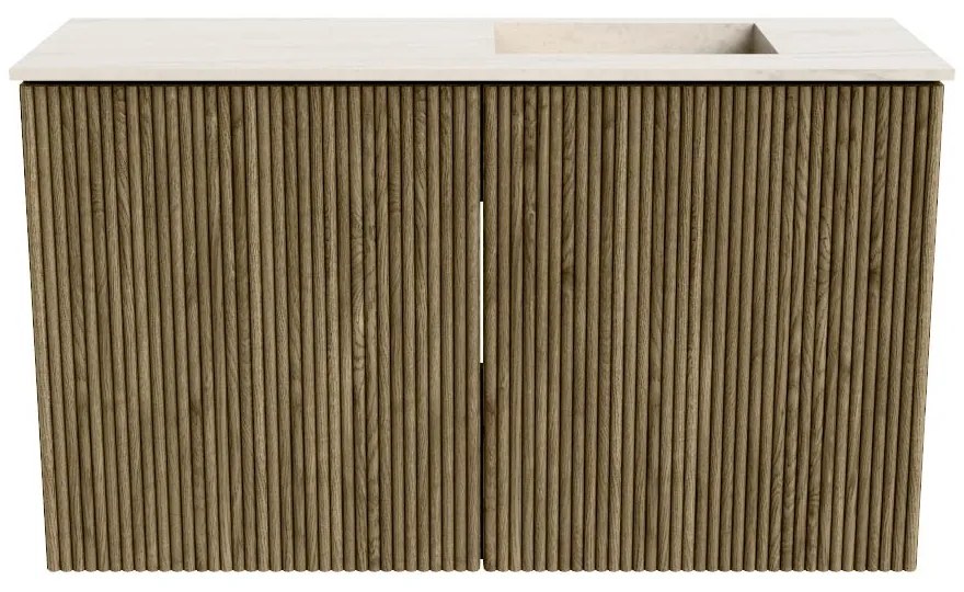 Mondiaz Joya DLux 70cm toiletmeubel dusk met wastafel faye rechts 1 kraangat meli