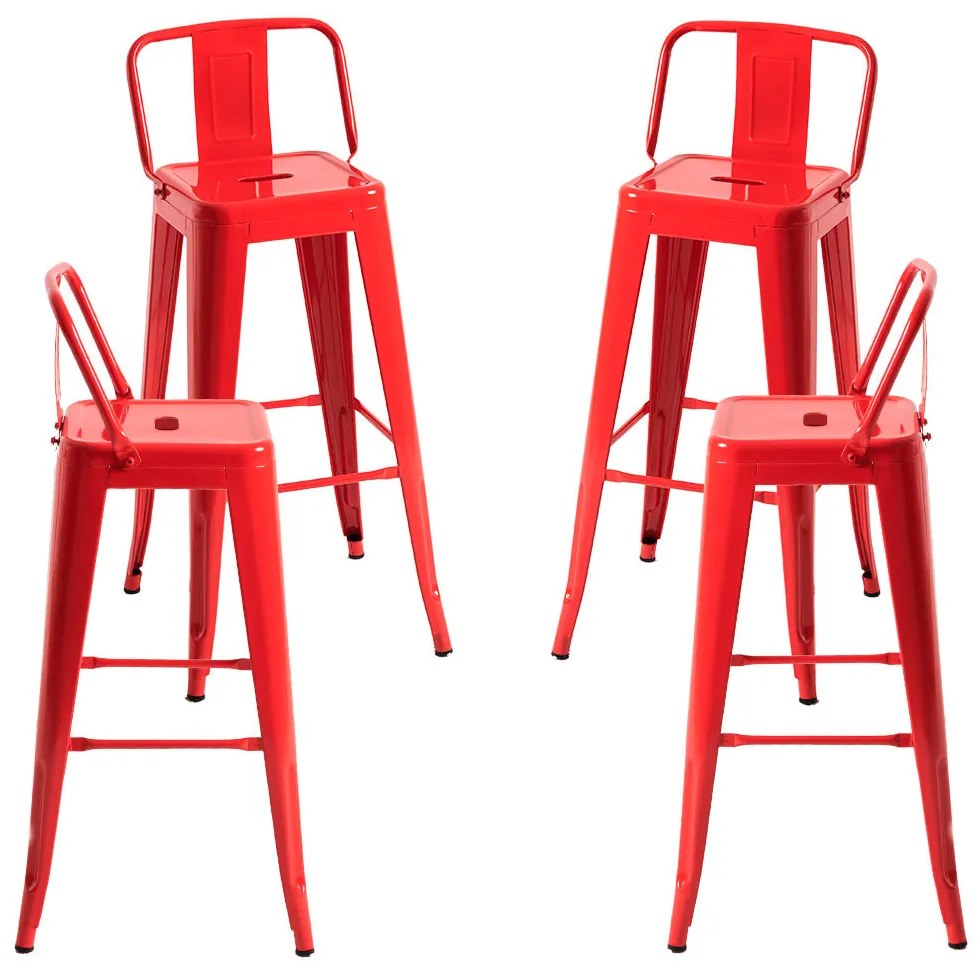 Set 4 Krukken Torix Rugleuning