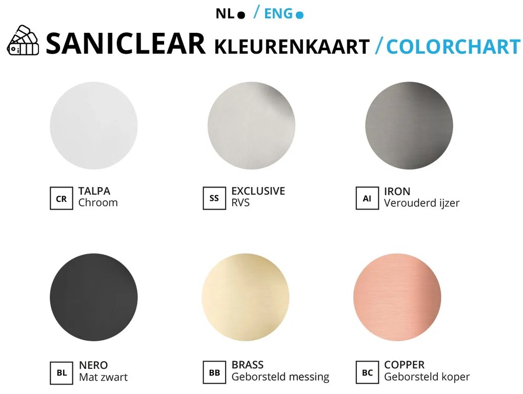 Saniclear Exclusive 304-RVS hoge wastafelkraan eenhendel