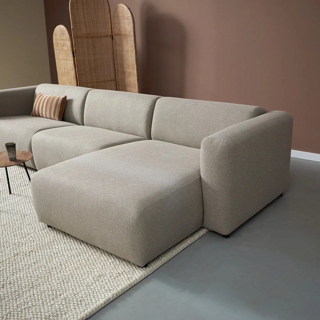 Hoekbank Met Chaise Longue Rechts Taupe
