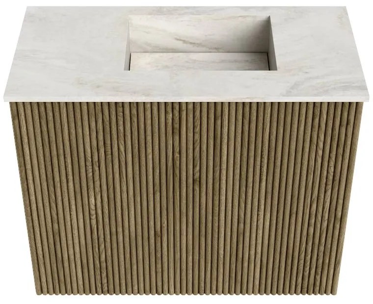 Mondiaz Joya DLux 50cm toiletmeubel dusk met wastafel faye rechts zonder kraangat ostra
