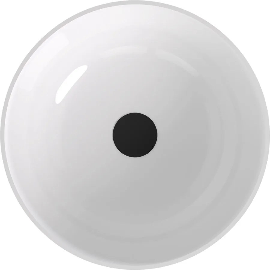 Polysan Banera waskom rond 39x14cm wit/antraciet mat