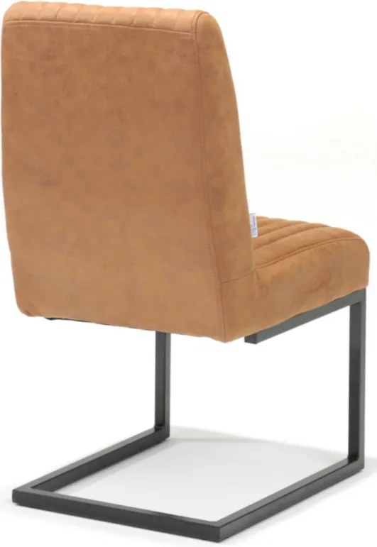 Eetkamerstoel - Sanne - Lederlook Soft Cognac