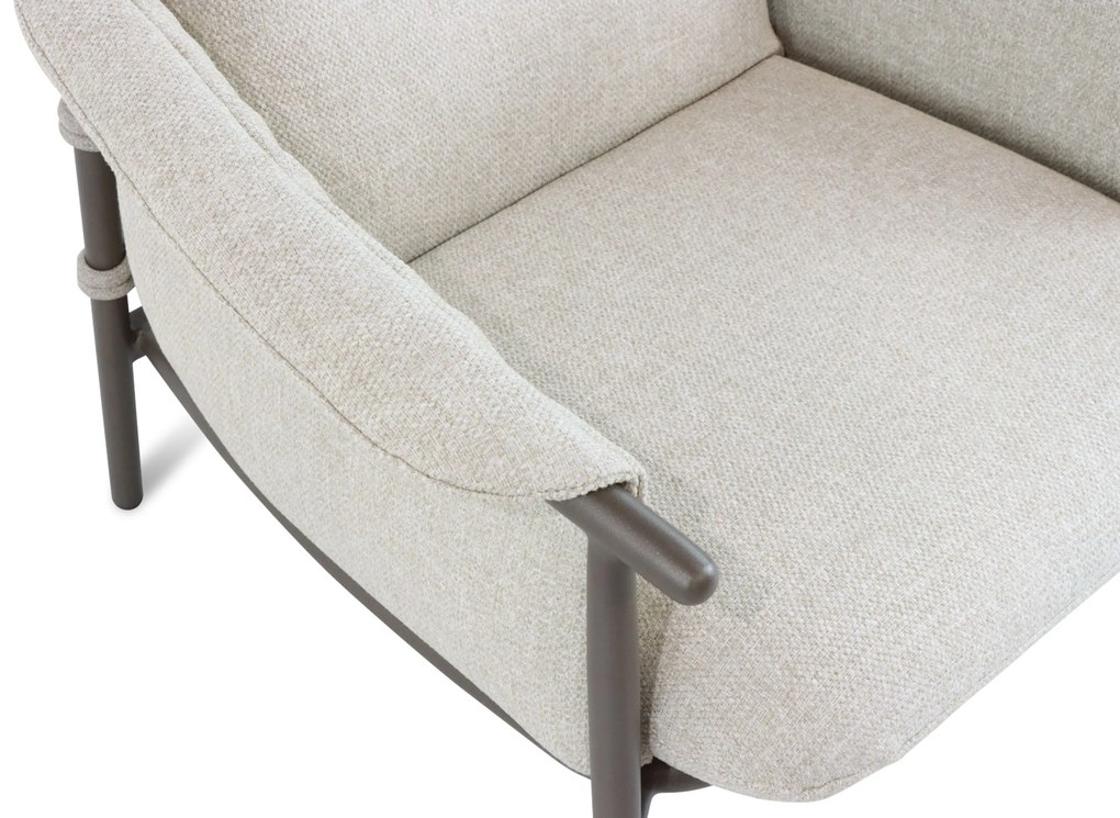 Tuinstoel Aluminium Taupe-naturel-bruin 4 Seasons Outdoor Ezra