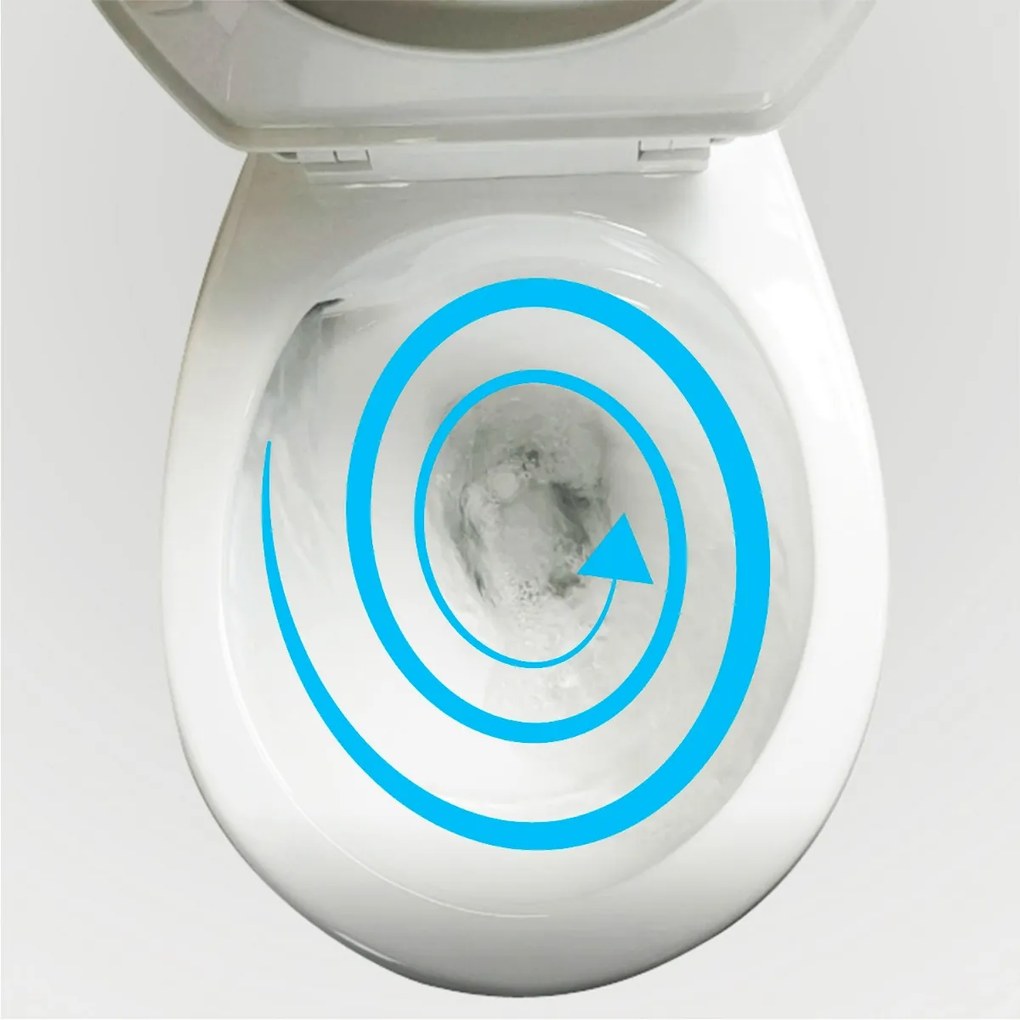 Kerra Tetra staand toilet 67x38cm wit met vortexspoelsysteem