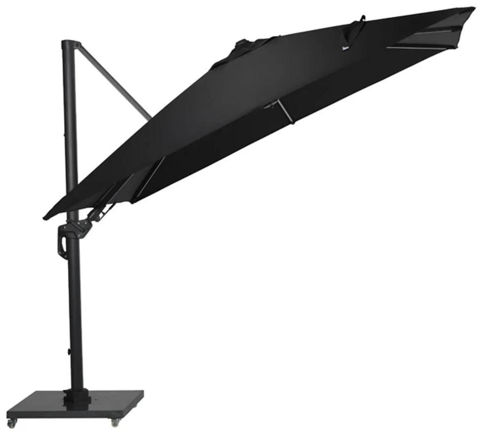 Garden Impressions Hawaii Lumen LED zweefparasol 300x300 -donker grijs - zwart