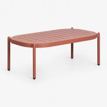 Rectangulaire Tuintafel 95x55 Cm Van Duroli Aluminium Terracota - Sklum