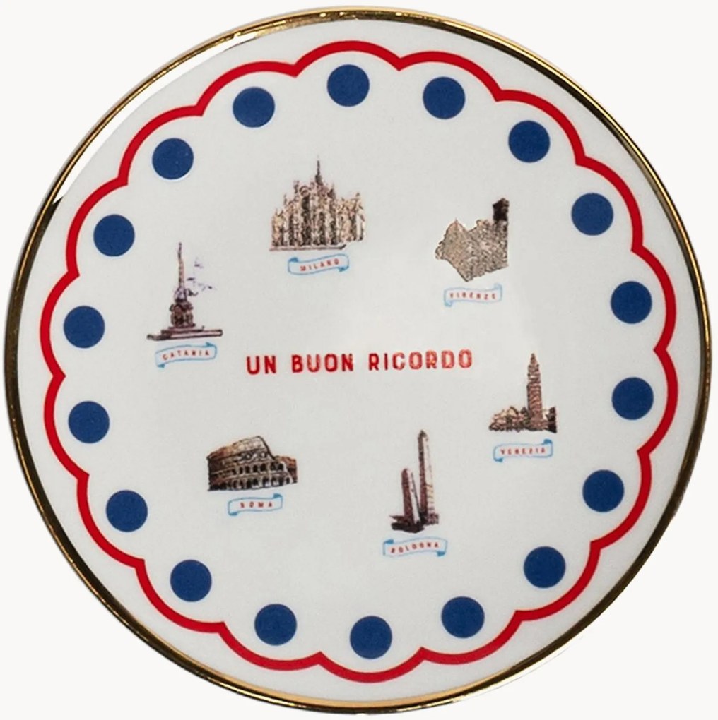 Porseleinen dessertbord Monumenti