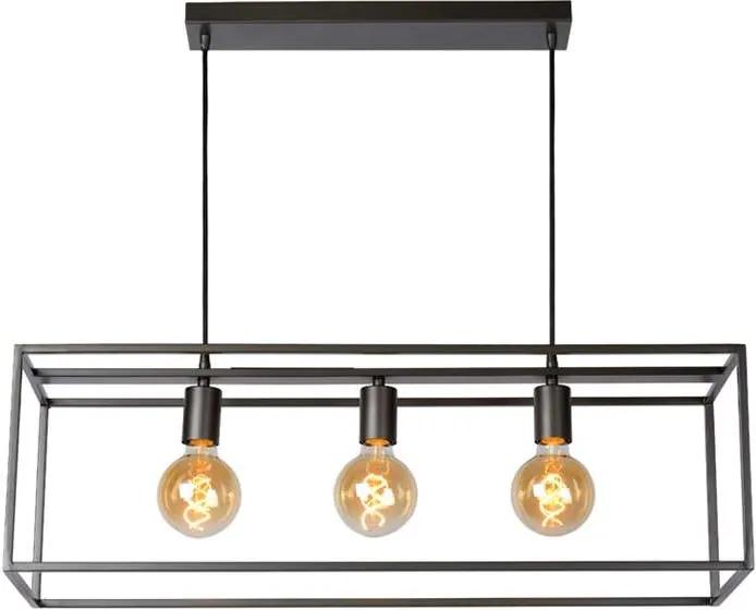 Lucide hanglamp Arthur - grijs - 70x25 cm - Leen Bakker