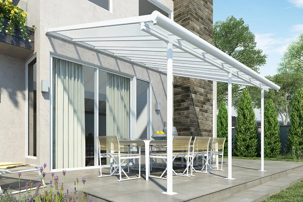 Sierra Palram aluminium terrasoverkapping - Canopia 3 x 4,25 m wit