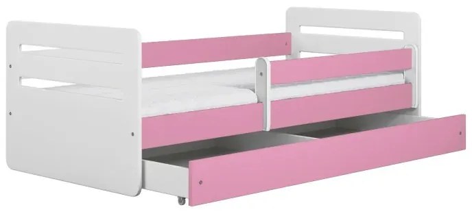 Peuter Roze Eenpersoonsbed Kami - Voor kinderen Kinderen Peuter Junior 5056231741811 Children's Beds Home, 140x80, Ja, Matras van schuim/latex van 10