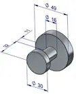 Plieger Como handdoekhaak magnetisch 4,9cm chroom