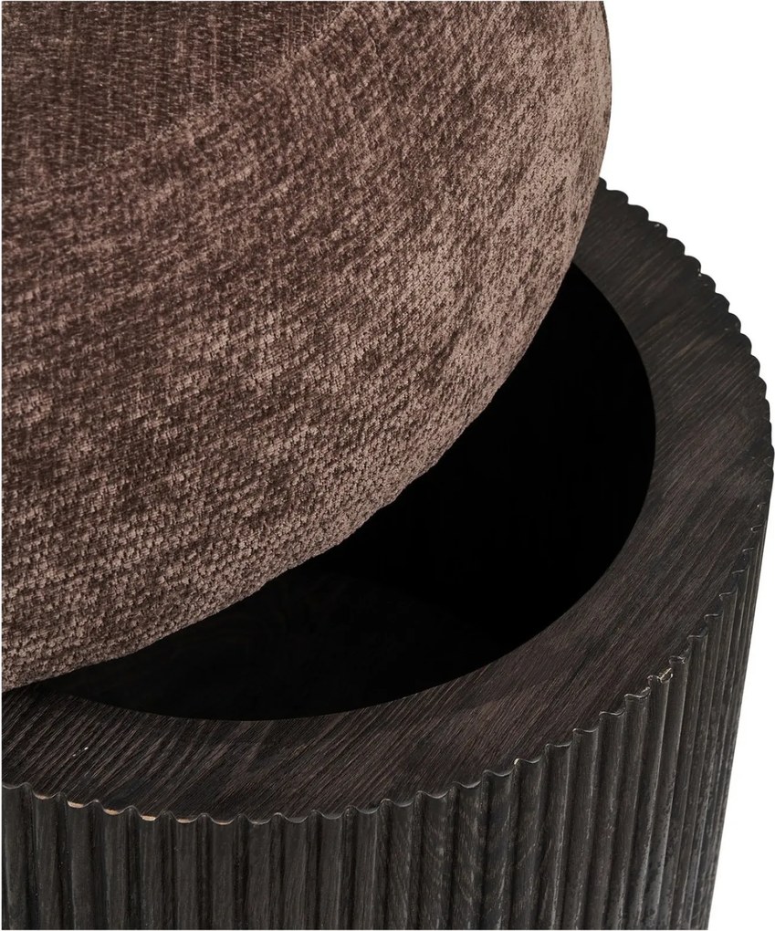 Christchurch Opbergpoef Chenille - Dark Brown