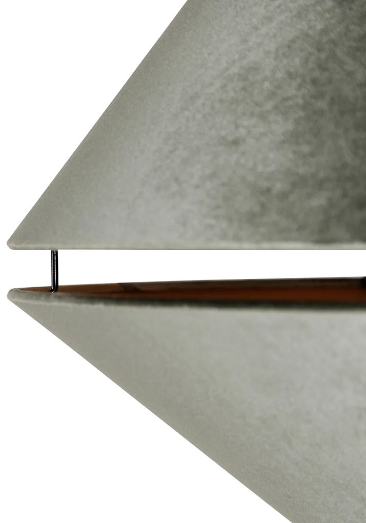 Booglamp messing met wit met dubbele velours kap groen - XXL Klassiek / Antiek, Modern E27 rond Binnenverlichting Lamp