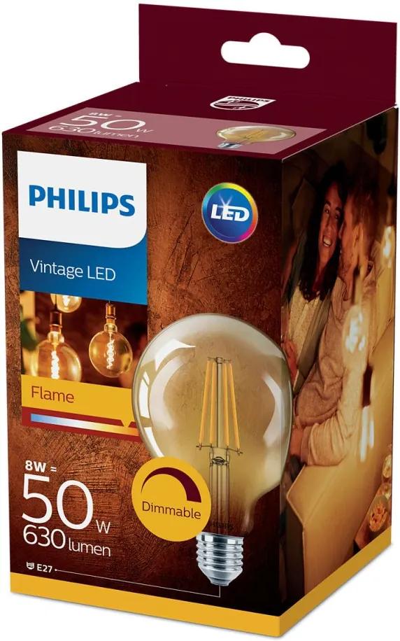 Philips Classic LEDglobe E27 G93 8W 822 Goud | Dimbaar - Vervangt 50W