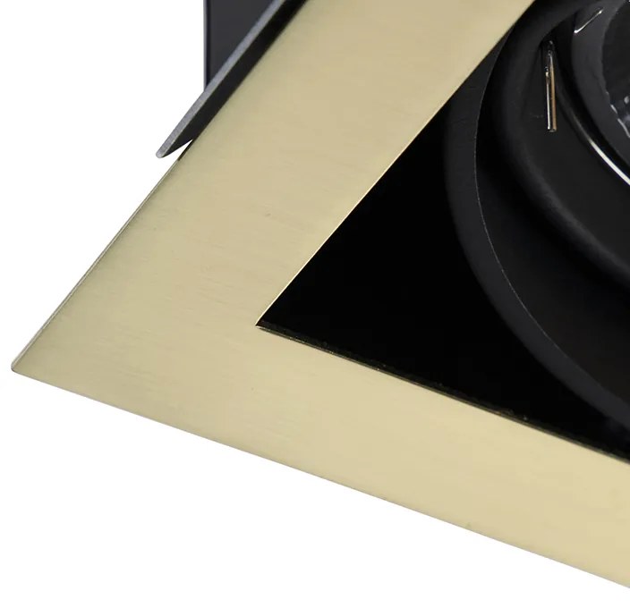 Inbouwspot messing verstelbaar 2-lichts - Oneon