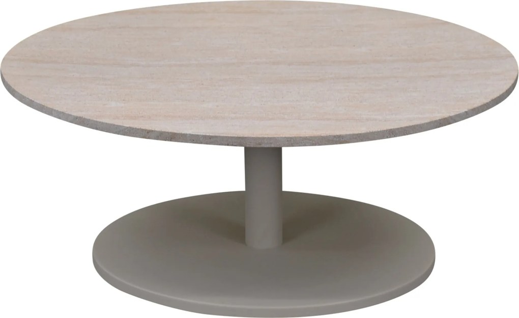 Lido lounge tafel 80x80x35 cm latte polystone travertine