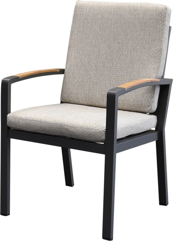 Costa Rica dining tuinstoel aluminium antraciet - soft grey