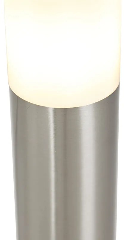 Moderne buitenlamp paal staal 45 cm IP44 - Rox Modern E27 IP44 Buitenverlichting cilinder / rond rond