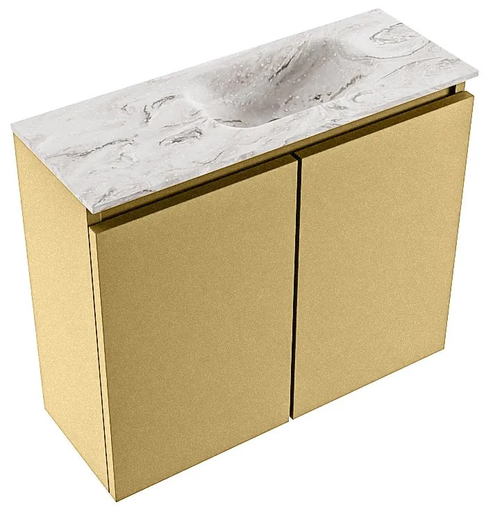 Mondiaz Ture DLux toiletmeubel 60cm oro met wastafel glace rechts zonder kraangat