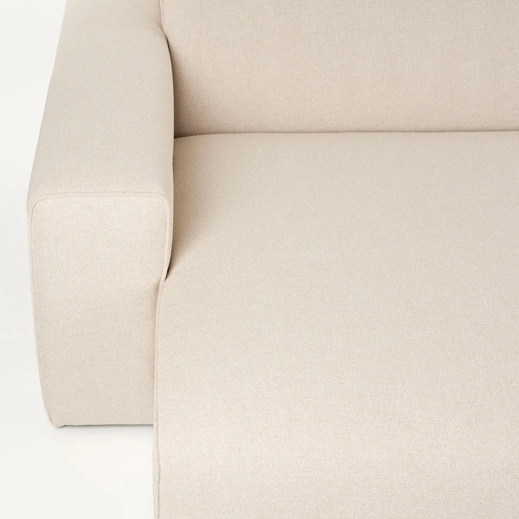 Zuiver Milka Sand Design Bank Met Chaise Longue Links Zandkleur