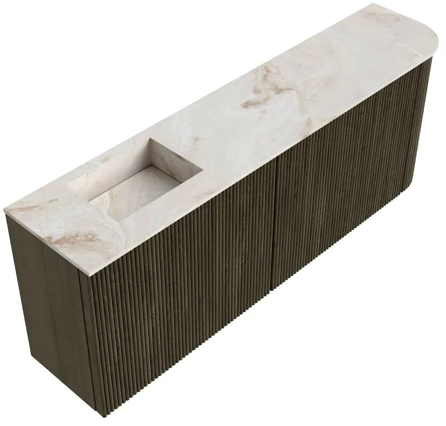 Mondiaz Joya DLux 110cm toiletmeubel ronding rechts shadow met wastafel faye links 1 kraangat frappe
