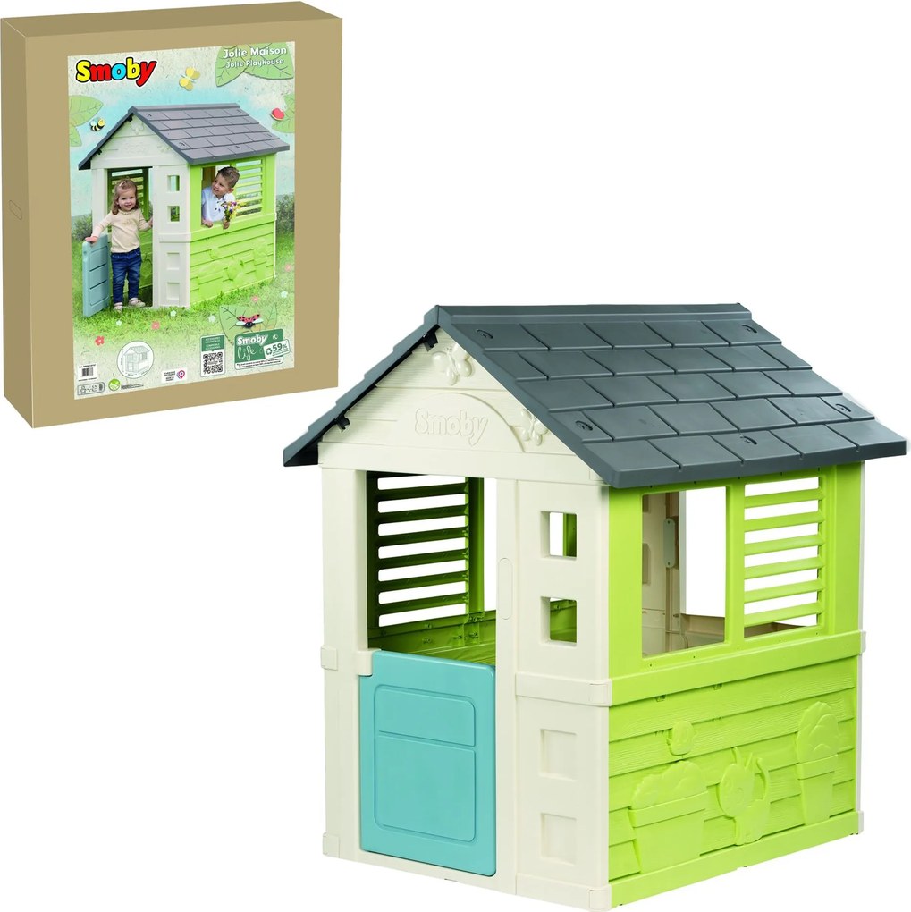 Smoby S.Life Mooie Huis - Speelhuis - Weerbestendig&amp;Duurzaam - Eenvoudige Montage - Vanaf 2 Jaar