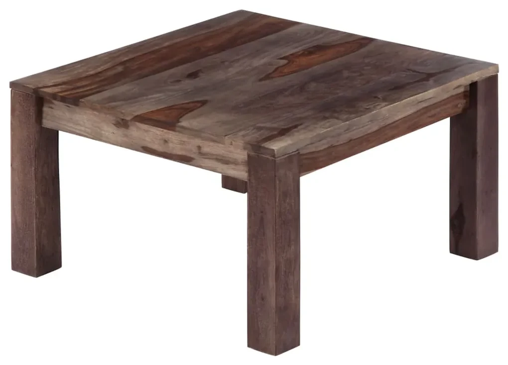 vidaXL Salontafel 60x60x35 cm massief sheeshamhout grijs