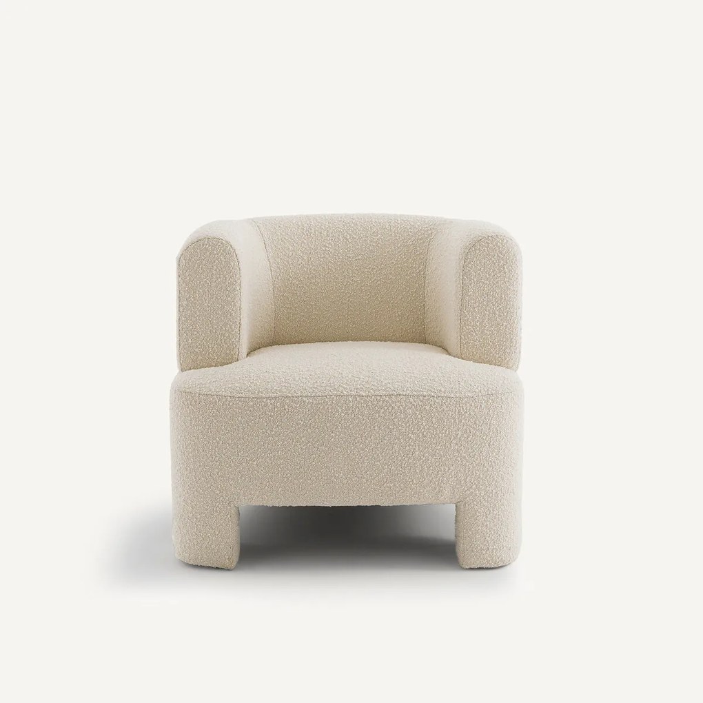 Fauteuil klein model, bouclette stof, Darrel