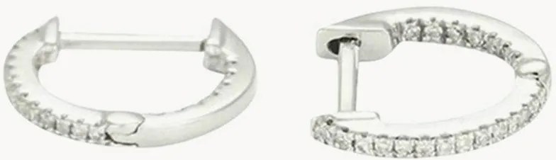 Witgouden oorbellen Perfect Créoles, met diamanten