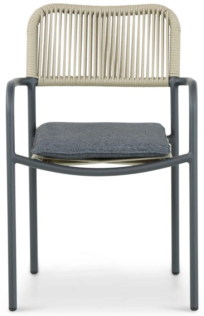 Tuinstoel stapelbaar Aluminium/rope Taupe-naturel-bruin Coco Penya