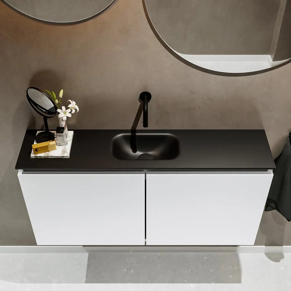 Mondiaz Ture 100cm toiletmeubel talc met wastafel urban midden geen kraangat