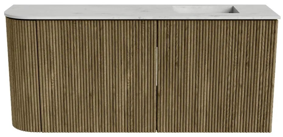 Mondiaz Joya DLux 90cm toiletmeubel ronding links dusk met wastafel faye rechts zonder kraangat opalo
