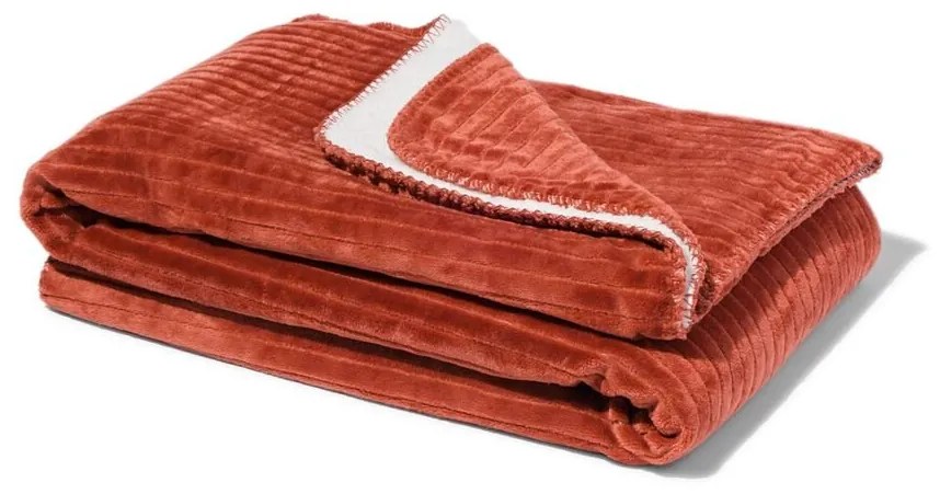 HEMA Woonplaid Fleece/sherpa 130x150 Terra (terra)