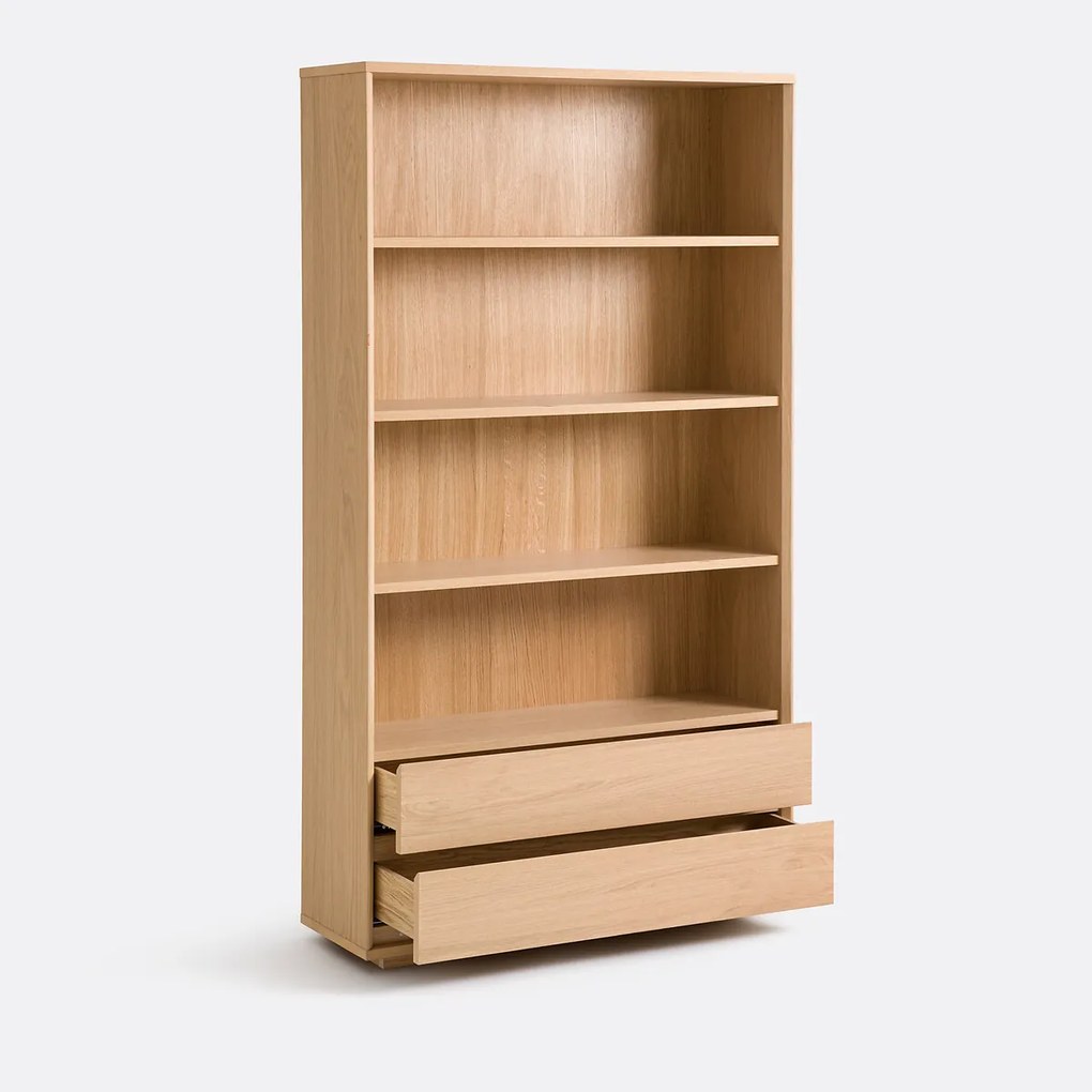 Boekenkast met 4 nissen en 2 lades, Norrem