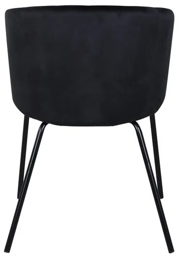 Jörn Eetkamerstoel - Bailey - Zwart - Fluweel - Jörn