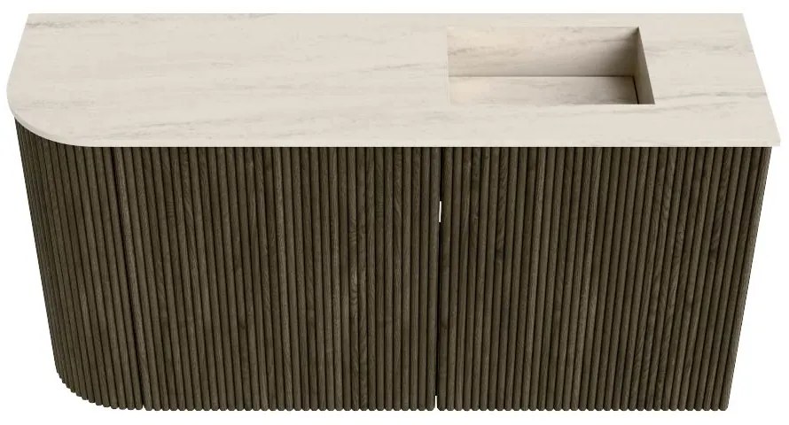 Mondiaz Joya DLux 80cm toiletmeubel ronding links shadow met wastafel faye rechts 1 kraangat meli