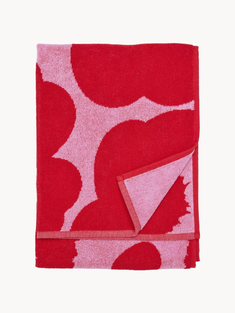 Dubbelzijdig handdoek Unikko van katoen, in verschillende maten