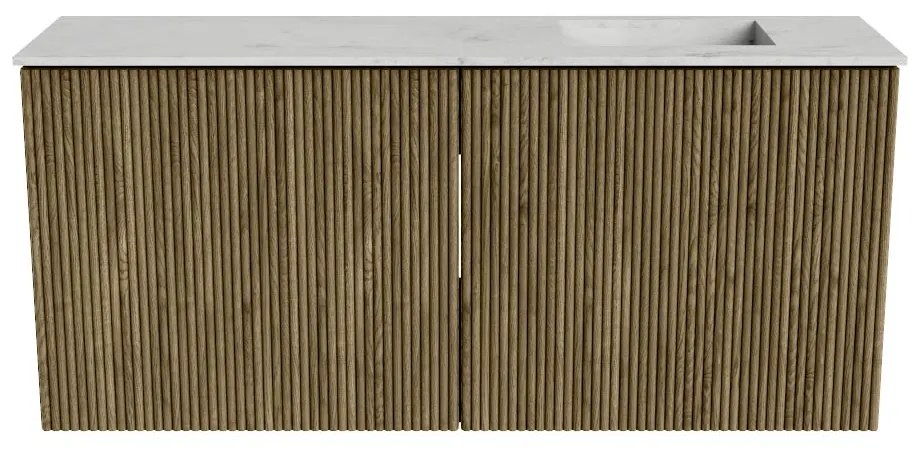 Mondiaz Joya DLux 90cm toiletmeubel dusk met wastafel faye rechts zonder kraangat opalo