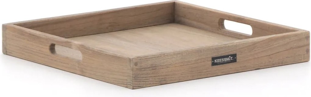 + 10% kassakorting | Dienblad voor buiten en binnen  | ROUGH-X | Teakhout | Old Teak Greywash | 50x50cm | Kees Smit Tuinmeubelen